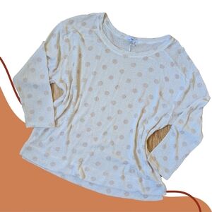 Bar III Rose Gold Polka Dot Sweater